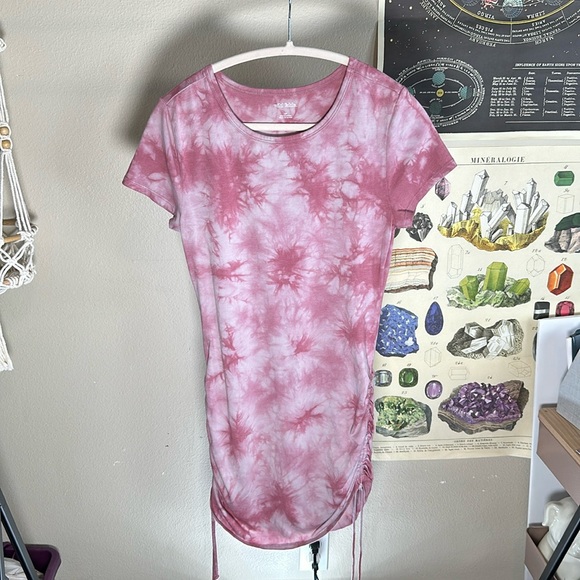Berry Tie-Dye Bodycon Dress with Drawstring Waist, Wild Fable Medium - Picture 3 of 7